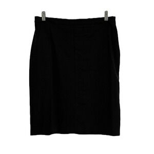Banana Republic Black Wool Blend Pencil Skirt Made in Italy Size 14 Business